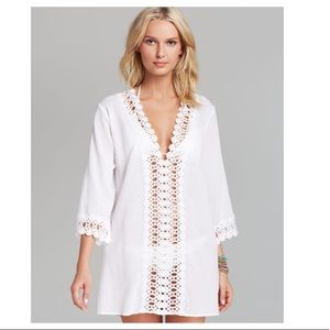 La Blanca peep show crochet trim cove up